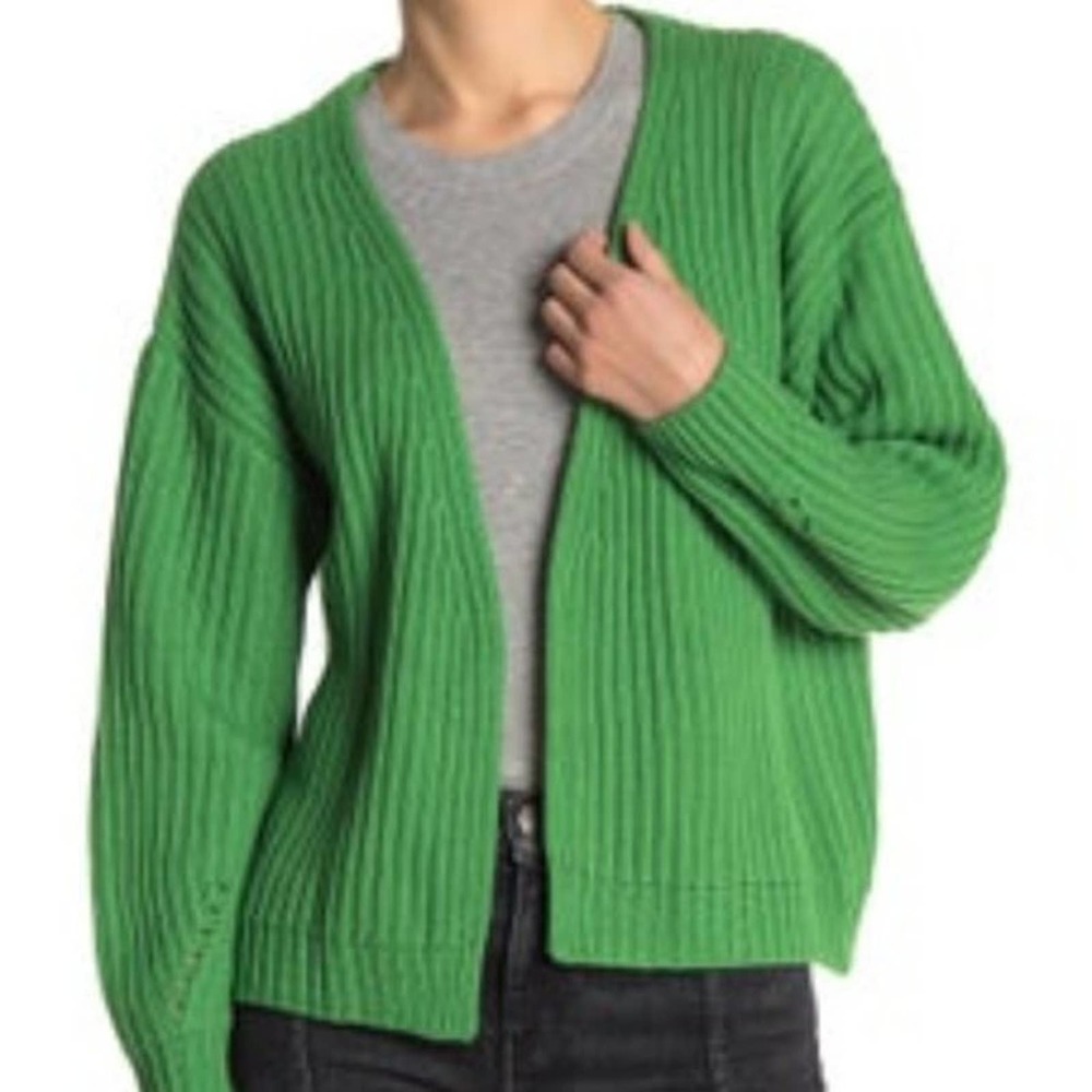 NWT Code X Mode Knit Green Cardigan Sweater